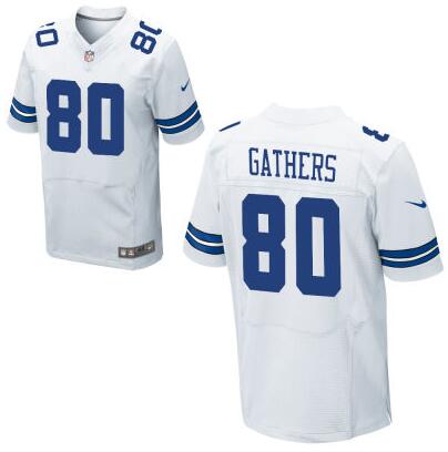 Men's Dallas Cowboys #80 Rico Gathers Nike White Elite 2016 Draft Pick Jersey