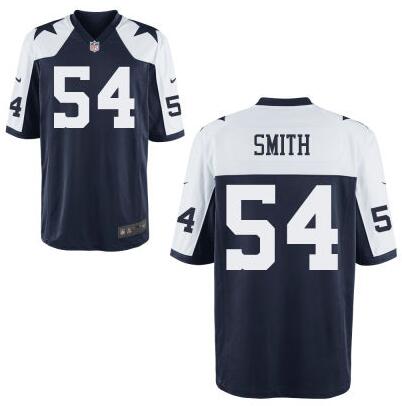 Men's Dallas Cowboys #54 Jaylon Smith Nike Blue Throwback Elite 2016 Draft Pick Jersey