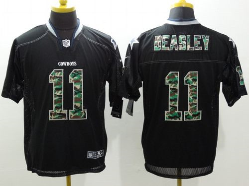 New Dallas Cowboys #11 Cole Beasley Black Men's Stitched NFL Elite Camo Fashion Jersey