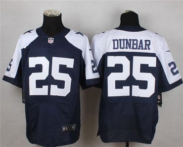 New Dallas Cowboys #25 Lance Dunbar Navy Blue Thanksgiving Throwback Men's Stitched NFL Elite Jersey