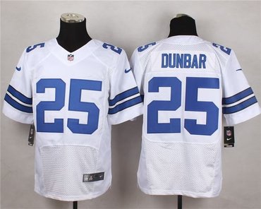 New Dallas Cowboys #25 Lance Dunbar White Men's Stitched NFL Elite Jersey