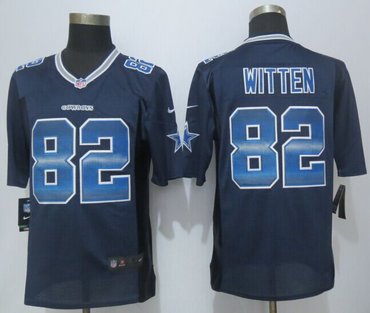 2015 New NEW Dallas Cowboys #82 Witten Pro Line Navy Blue Fashion Strobe Jersey