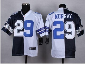 NEW Dallas Cowboys #29 DeMarco Murray Navy Blue White NFL Elite Split Jersey