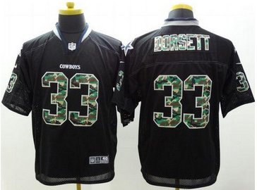 NEW Dallas Cowboys #33 Tony Dorsett Black NFL Elite Camo Fashion Jersey