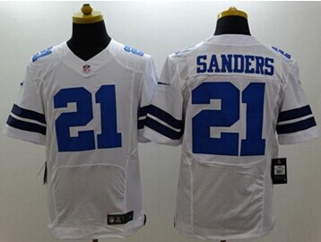 NEW Dallas Cowboys #21 Deion Sanders White NFL Elite Jersey