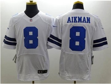 NEW Dallas Cowboys #8 Troy Aikman White NFL Elite Jersey