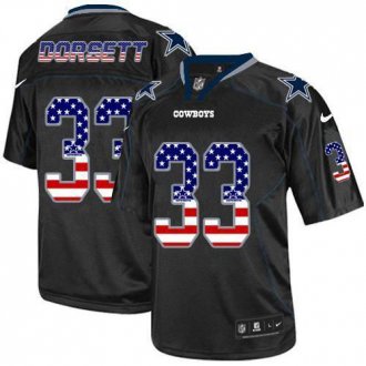 Nike Dallas Cowboys #33 Tony Dorsett Black NFL Elite USA Flag Fashion jersey