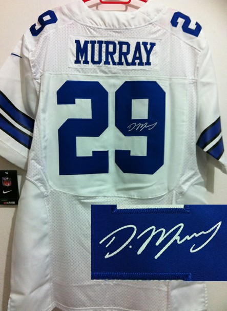 NEW Dallas Cowboys #29 DeMarco Murray white jerseys(Elite signature)