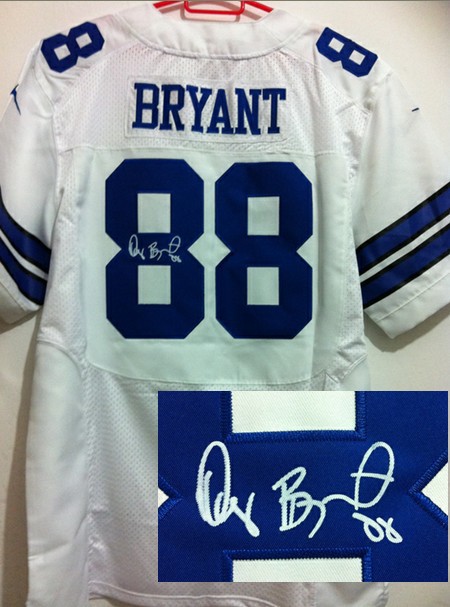 NEW Dallas Cowboys #88 Dez Bryant white jerseys(Elite signature)