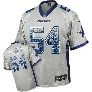 NEW Dallas Cowboys #54 Randy White Grey Stitched NFL Elite Drift Fashion Jersey