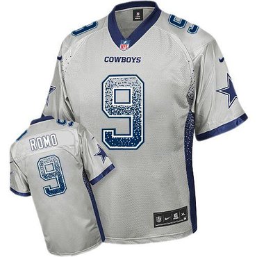 NEW Dallas Cowboys #9 Tony Romo Grey Stitched NFL Elite Drift Fashion Jersey