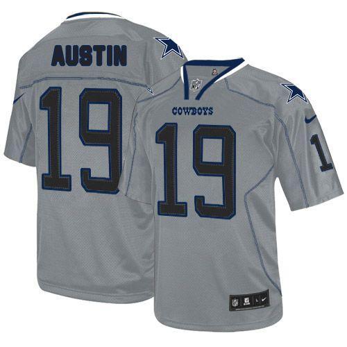 NEW NFL Dallas Cowboys 19 Miles Austin Lights Out Grey Jerseys(Elite)