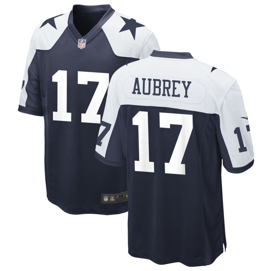 Men's Dallas Cowboys #17 Brandon Aubrey Limited Navy Vapor Untouchable Jersey (2)