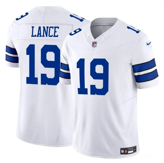 Men's Dallas Cowboys #19 Trey Lance White 2023 F.U.S.E Vapor Untouchable Limited Stitched Football JerseyS