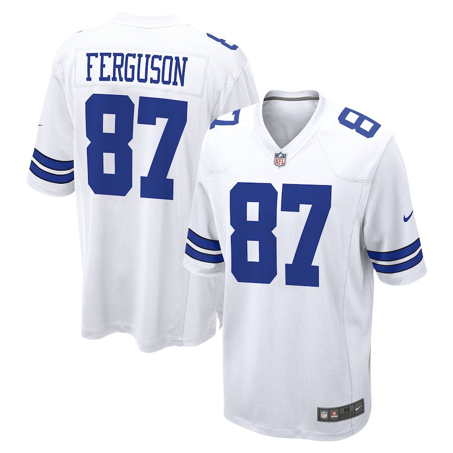 Men's Dallas Cowboys #87 Jake Ferguson White vapor limited Stitched Jersey