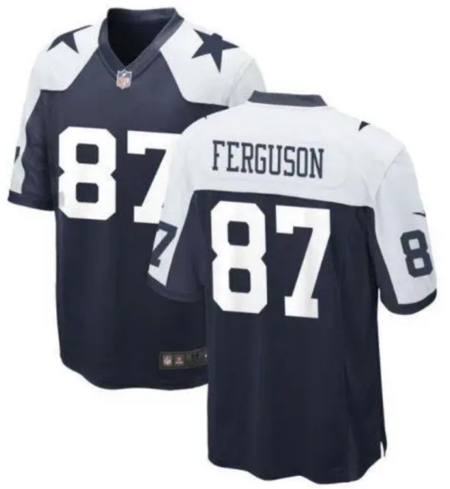 Men's Dallas Cowboys #87 Jake Ferguson Navy vapor limited Stitched Jersey