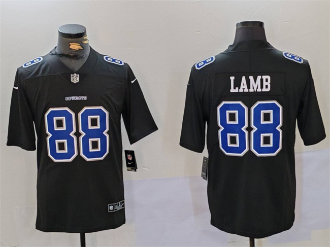 Men's Dallas Cowboys #88 CeeDee Lamb Black Throwback Vapor Untouchable Limited Stitched Football Jersey