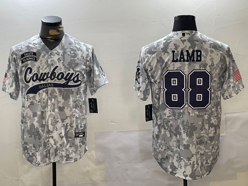 Men's Dallas Cowboys #88 CeeDee Lamb 2024 Arctic Camo Salute To Service Stitched Baseball Jersey 3