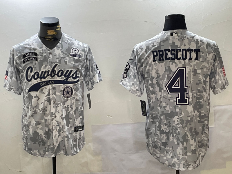 Men's Dallas Cowboys #4 Dak Prescott 2024 Arctic Camo Salute To Service Stitched Baseball Jersey 7