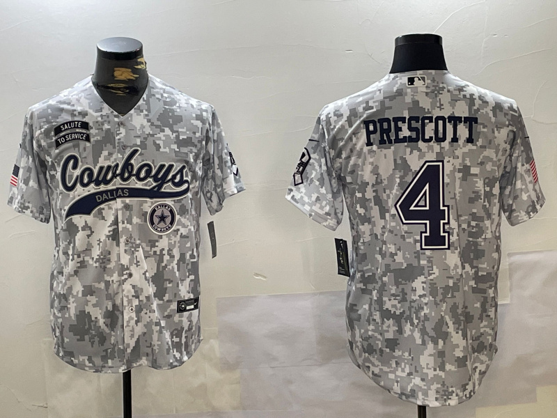 Men's Dallas Cowboys #4 Dak Prescott 2024 Arctic Camo Salute To Service Stitched Baseball Jersey 3