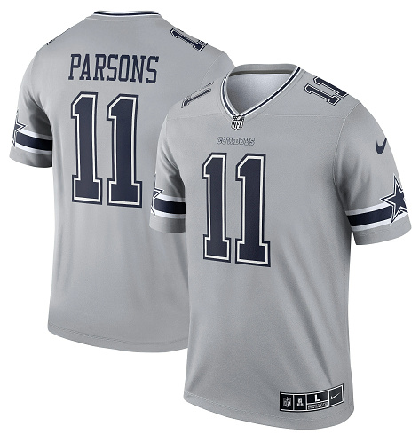 Men's Dallas Cowboys #11 Micah Parsons Limited Gray Inverted Vapor Nike Jersey