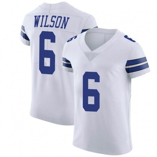 Nike Cowboys #6 Donavan Wilson White Men's Stitched With Established In NFL New Elite Jersey