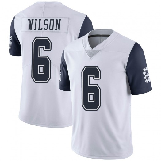 Men's Dallas Cowboys #6 Donavan Wilson White Thanksgiving Limited Stitched Jersey