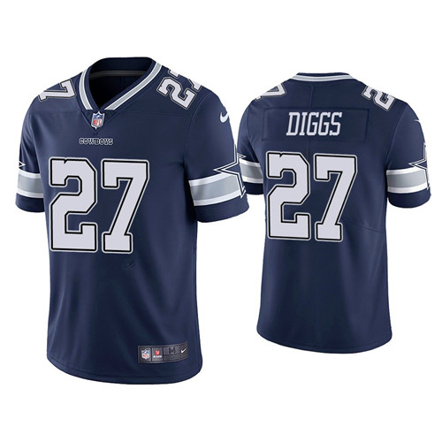 Mens Dallas Cowboys #27 Trevon Diggs Navy Vapor Limited Jersey