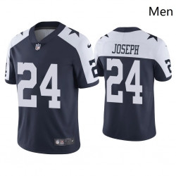 Men Dallas Cowboys 24 Kelvin Joseph Vapor Limited Navy Thanksgiving Jersey