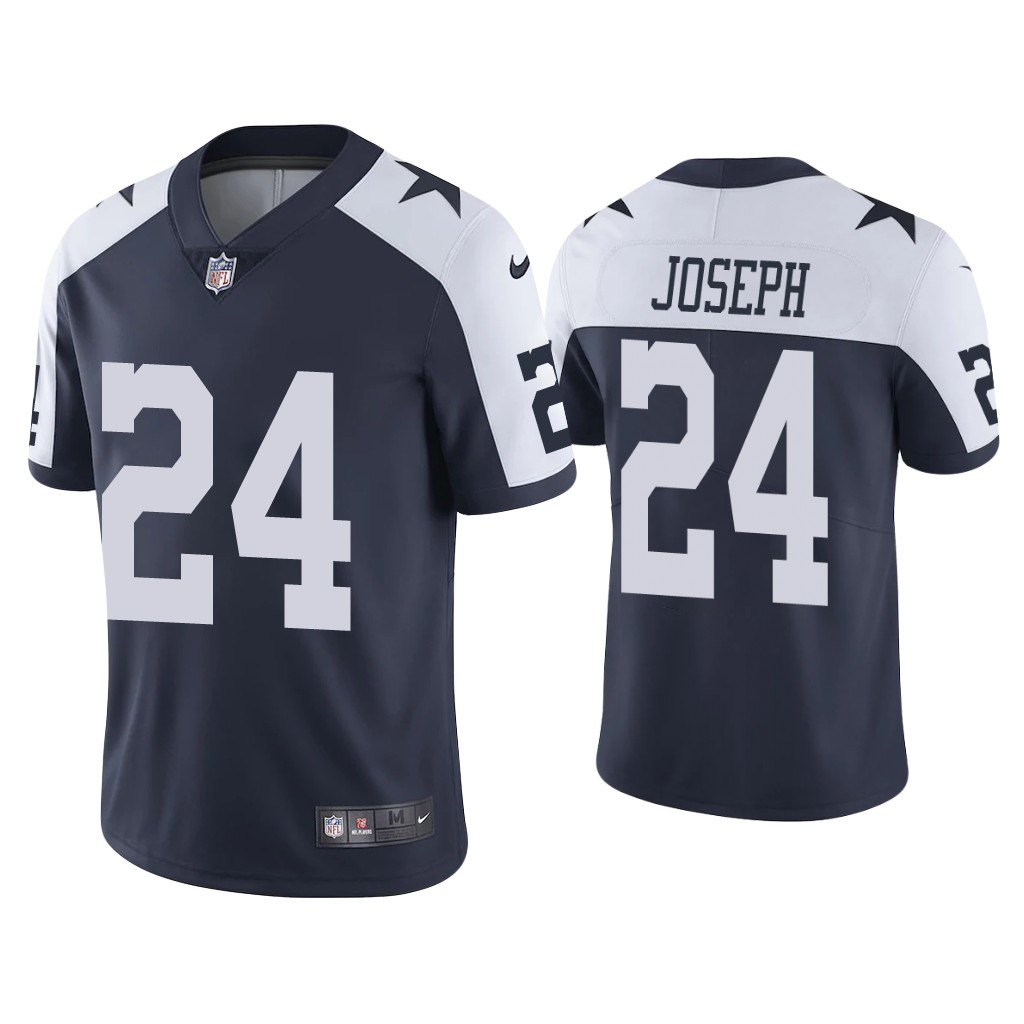 Men Cowboys #24 Kelvin Joseph Vapor Limited Navy Thanksgiving Jersey