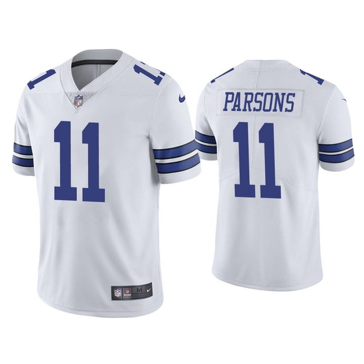 Men's Micah Parsons Dallas Cowboys White 2021 NFL Draft Vapor Limited Jersey