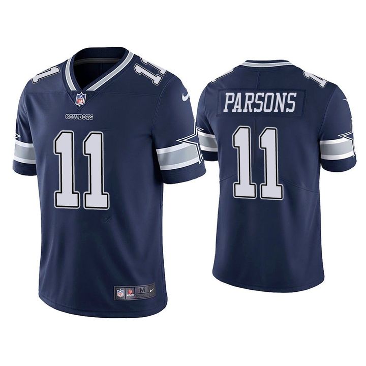 Men's Micah Parsons Dallas Cowboys Navy 2021 NFL Draft Vapor Limited Jersey