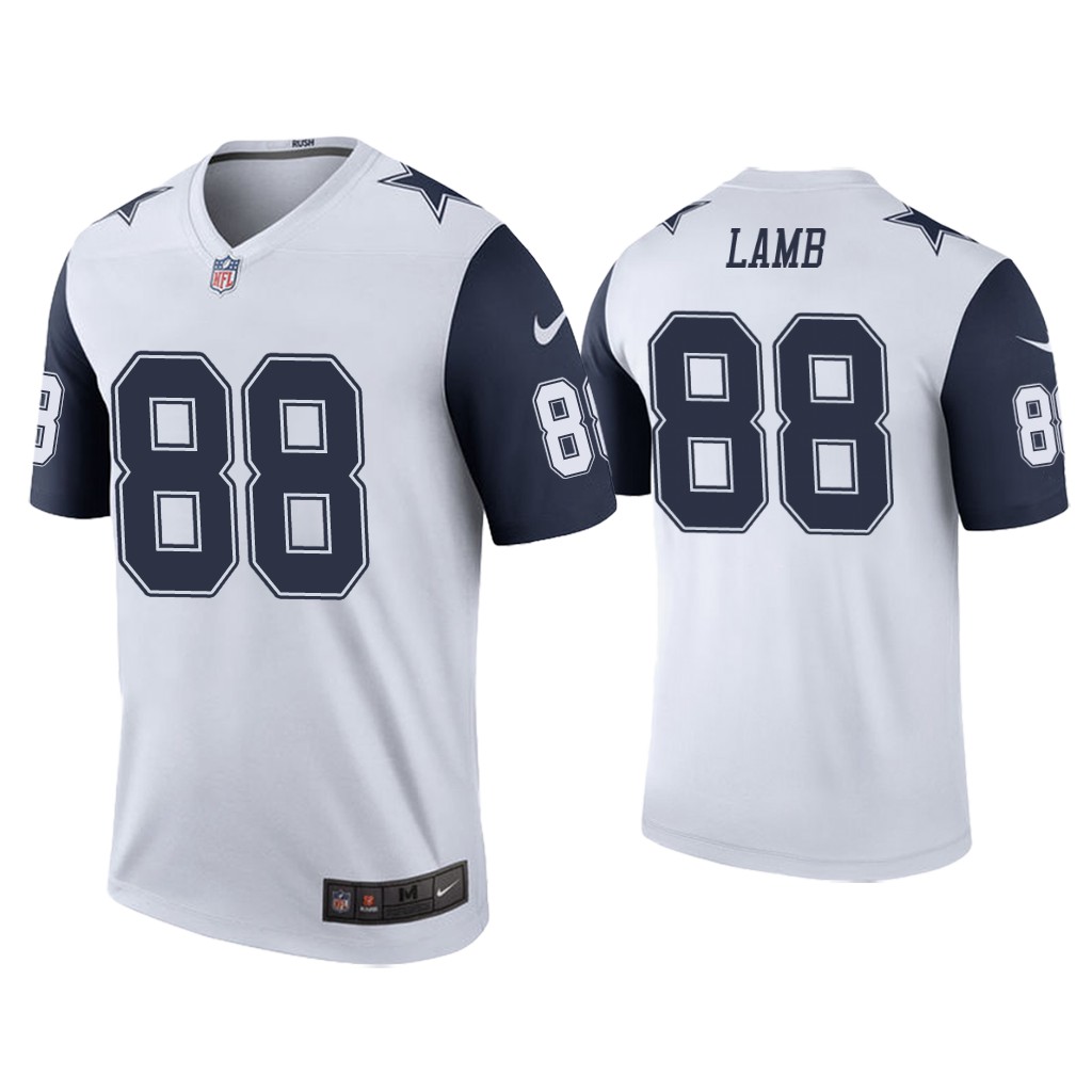 Nike Cowboys #88 CeeDee Lamb White Men's Stitched NFL Limited Rush Jersey