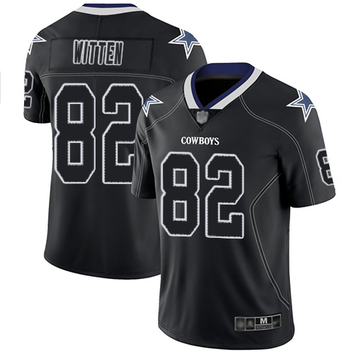 Nike Cowboys #82 Jason Witten Lights Out Black Men's Stitched Football Limited Rush Jersey