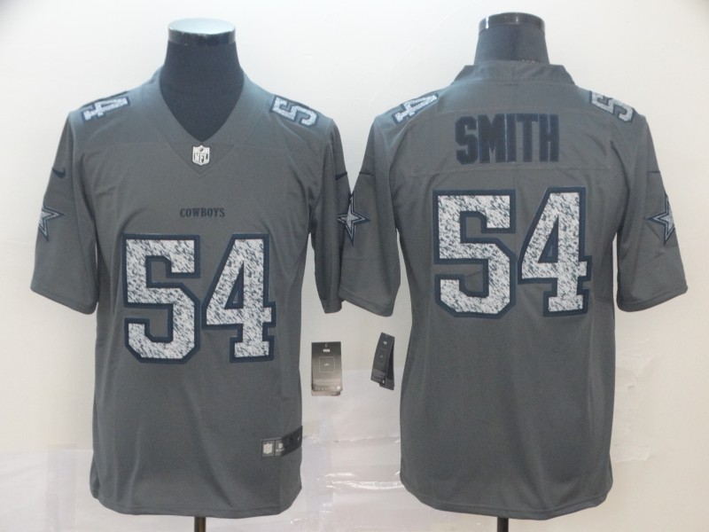 Cowboys 54 Jaylon Smith Gray Camo Vapor Untouchable Limited Jersey