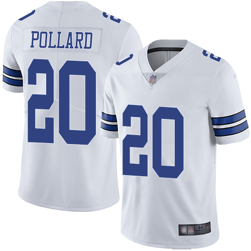 Men Dallas Cowboys #20 Tony Pollard Road White Vapor Untouchable Limited Jersey