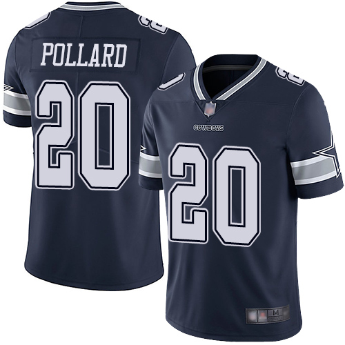 Men Dallas Cowboys #20 Tony Pollard Navy Blue Vapor Untouchable Limited Jersey