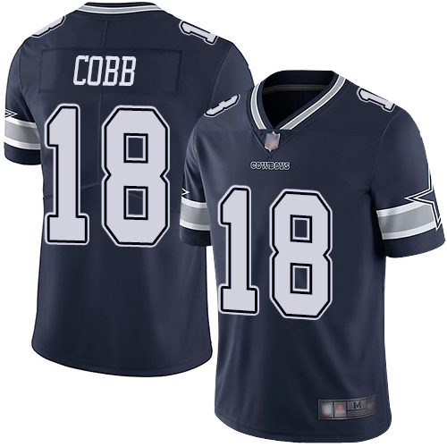 Cowboys #18 Randall Cobb Navy Blue Team Color Men's Stitched Football Vapor Untouchable Limited Jersey