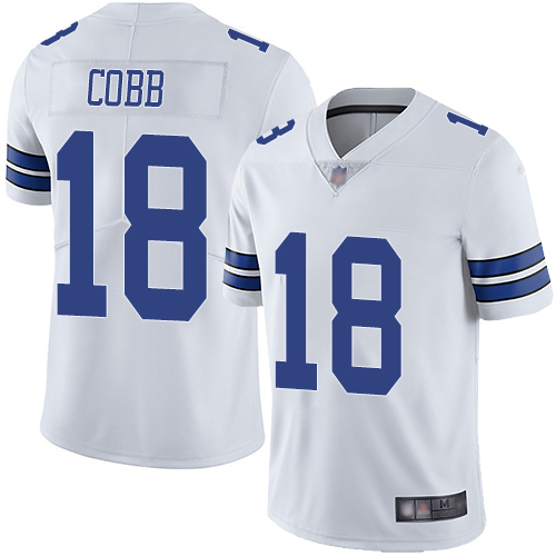 Cowboys #18 Randall Cobb White Men's Stitched Football Vapor Untouchable Limited Jersey