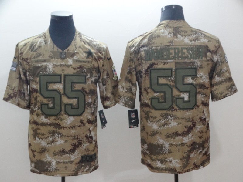 Nike Cowboys 55 Leighton Vander Esch Camo Salute To Service Limited Jersey