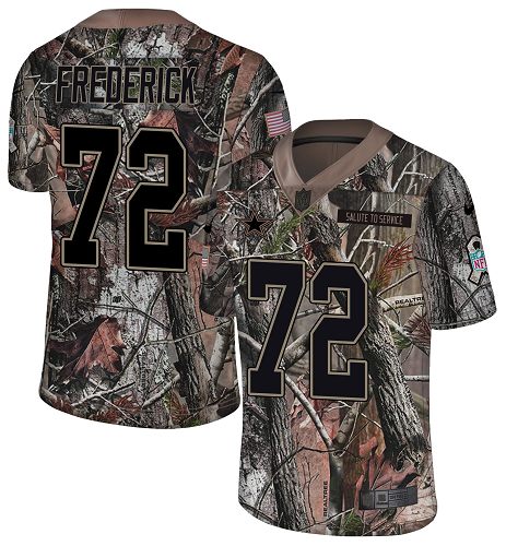 Nike Cowboys #72 Travis Frederick Camo Men's Stitched NFL Limited Rush Realtree Jersey