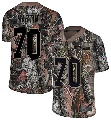 Nike Cowboys #70 Zack Martin Camo Men's Stitched NFL Limited Rush Realtree Jersey