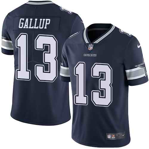 Nike Cowboys 13 Michael Gallup Navy Vapor Untouchable Limited Jersey