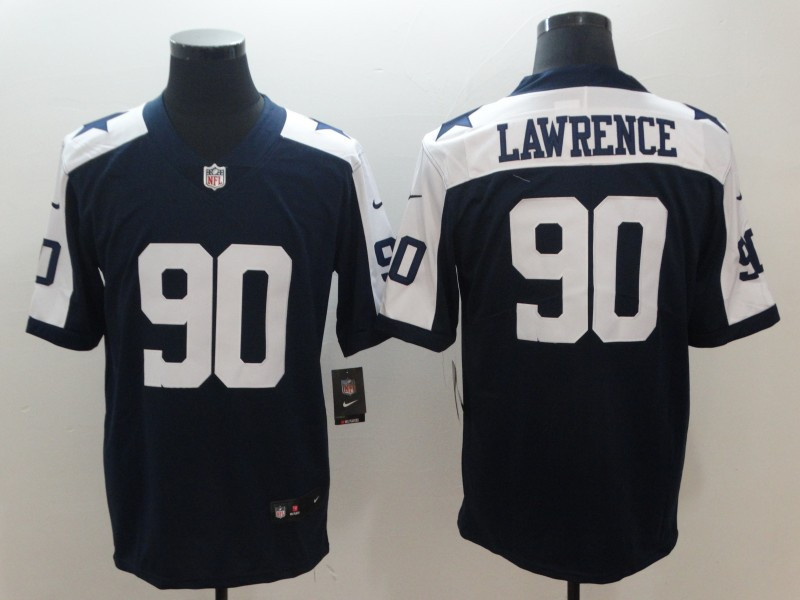 Nike Cowboys 90 DeMarcus Lawrence Navy Throwback Vapor Untouchable Limited Jersey