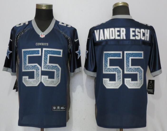 Nike Cowboys 55 Leighton Vander Esch Navy Drift Fashion Elite Jersey