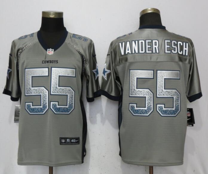 Nike Cowboys 55 Leighton Vander Esch Gray Drift Fashion Elite Jersey