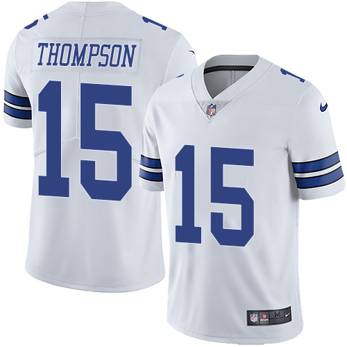 Nike Cowboys #15 Deonte Thompson White Men's Stitched NFL Vapor Untouchable Limited Jersey