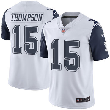 Nike Cowboys #15 Deonte Thompson White Men's Stitched NFL Limited Rush Jersey