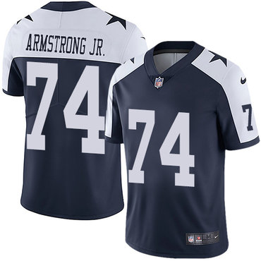 Nike Cowboys #74 Dorance Armstrong Jr. Navy Blue Thanksgiving Men's Stitched NFL Vapor Untouchable Limited Throwback Jersey