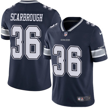 Nike Cowboys #36 Bo Scarbrough Navy Blue Team Color Men's Stitched NFL Vapor Untouchable Limited Jersey